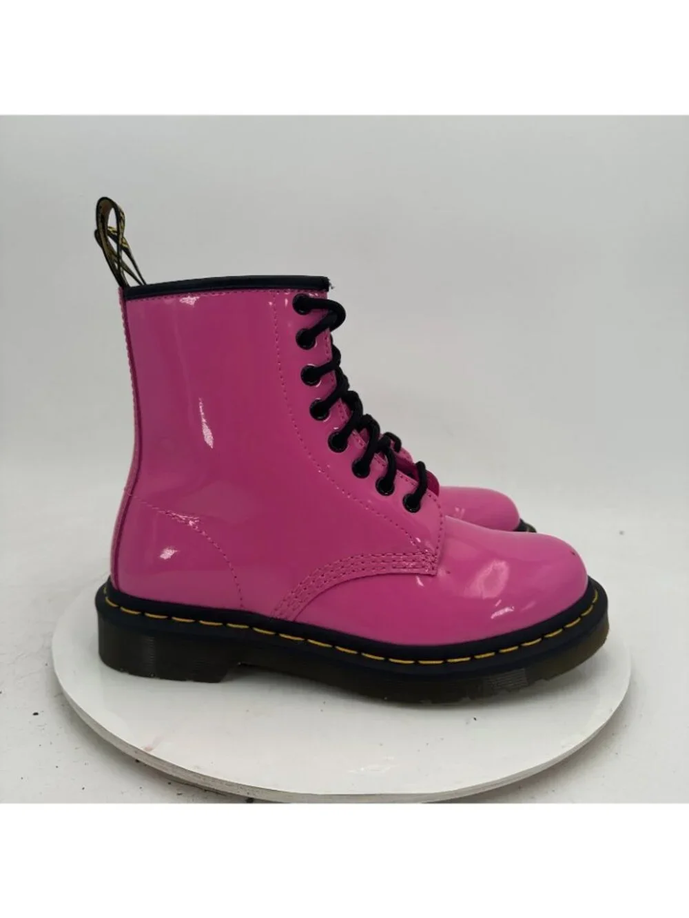 Dr. Martens Women Size 6 Men 5 Hot Pink Leather 8 Hole Lace Up Combat Boot